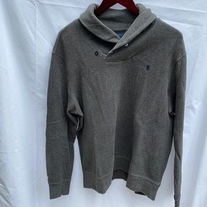 Charcoal gray Men's polo sweater